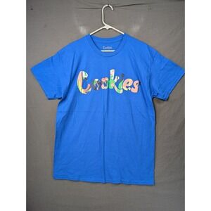 Cookies SF Mens Large Blue Graphic Logo Short Sleeve T-Shirt Streetwear Tee